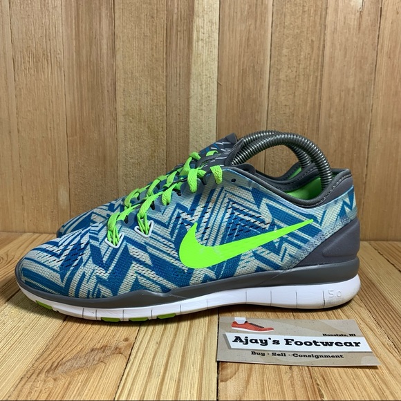 Nike Women’s Free 5.0 TR Fit 5 704695-003 Blue Gym Running Shoes Size: 6.5 - Picture 4 of 11